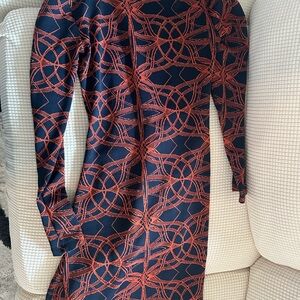 Zara Pink Long Sleeve Sheath Dress with Mock Neck